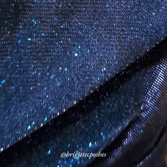 RENE RUIZ Off-The-Shoulder Mermaid Glitter Gown - Picture 8 of 11